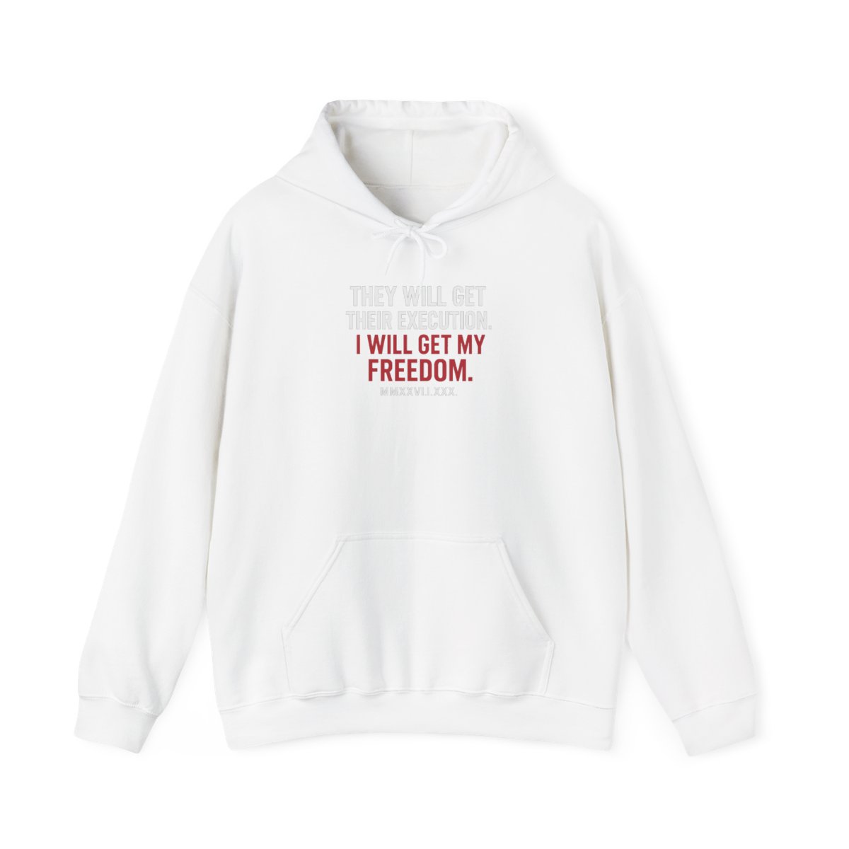 Dystopian Freedom Execution Quote Embroidered Hoodie