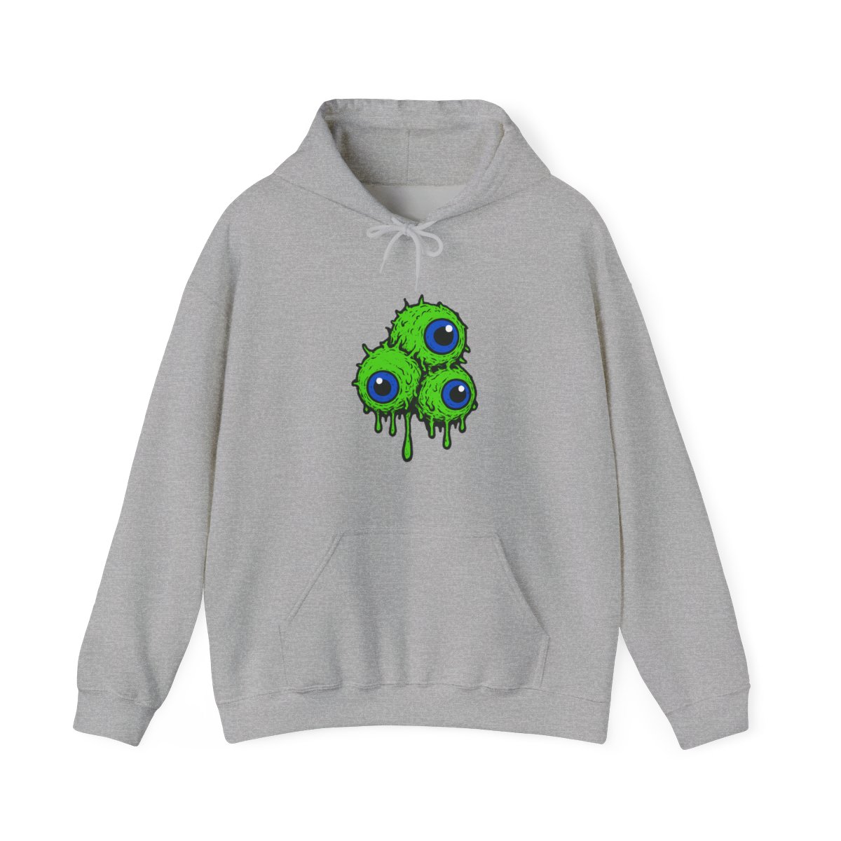 Eerie Dripping Septic Eyes Horror Graphic Hoodie